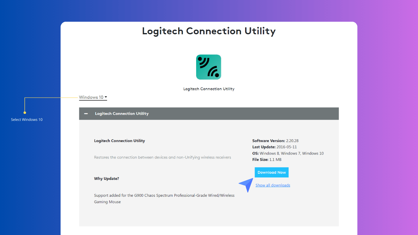 Logitech Connection Utility Download Tutorial images